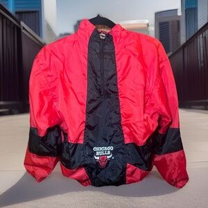 Vintage Professional Sports Club Chicago Bulls Kids Pullover Windbreaker Youth L
